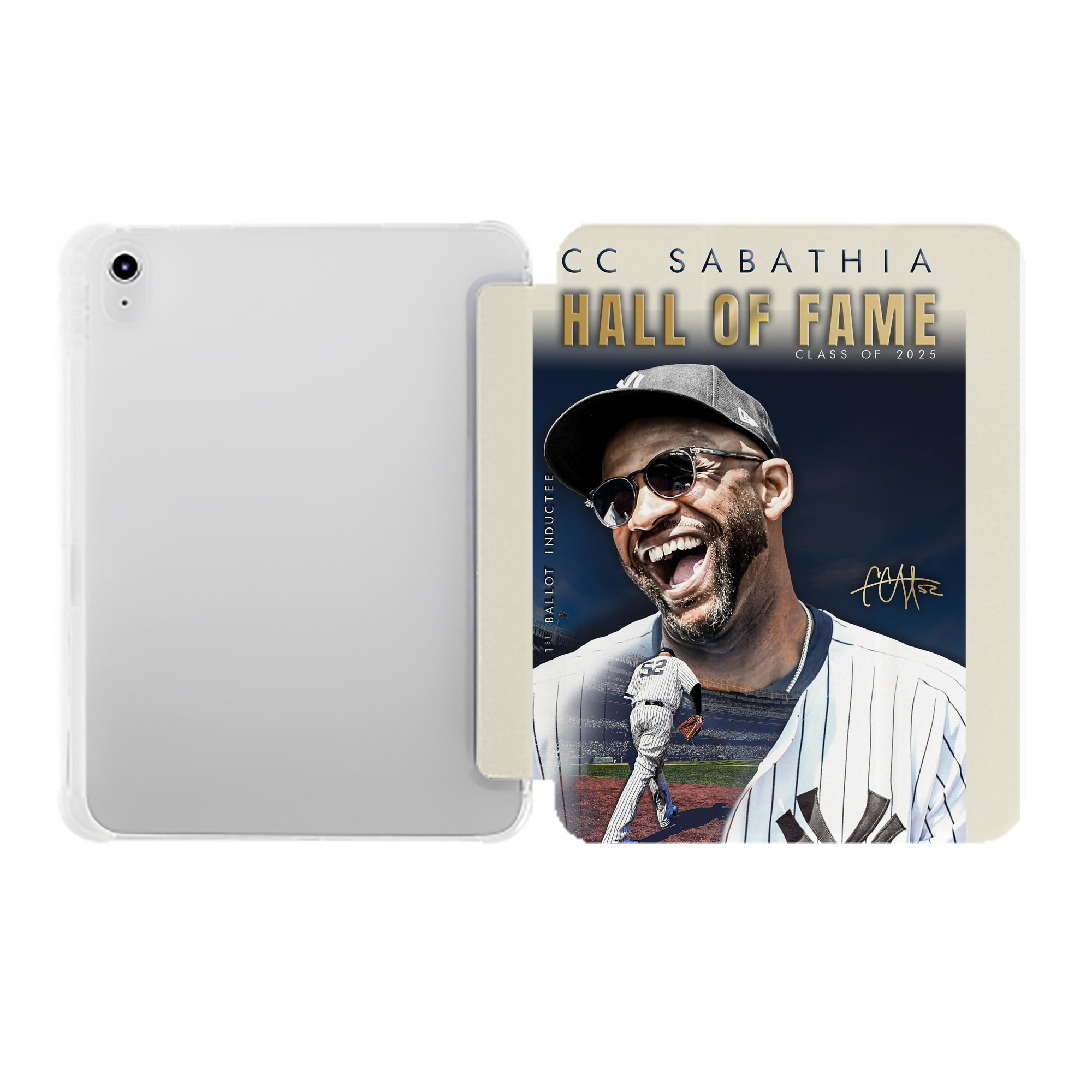 CC Sabatnia 34 Premium Tri-Fold PU Leather & Silicone IPad Case With Pencil Slot – Fits 9.5,10.5,10.9 – Adjustable Stand, Slim, Protective